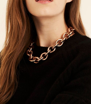 Amanda Wakeley Chunky Rose Gold Necklace